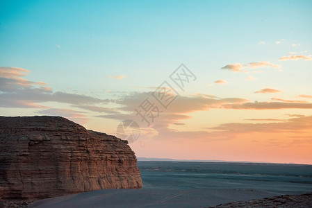 戈壁风光戈壁雅丹风景光影背景