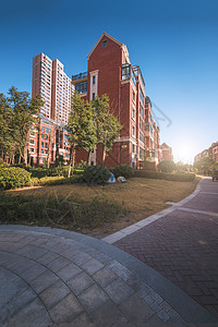 样板空间现代小区背景