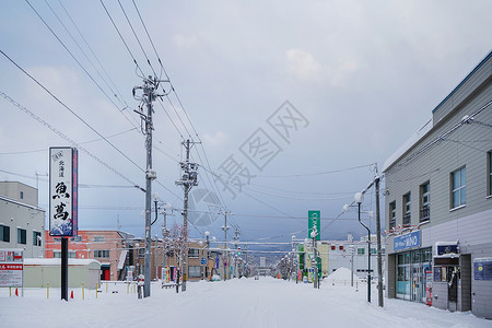 北海道富良野街道街景高清图片