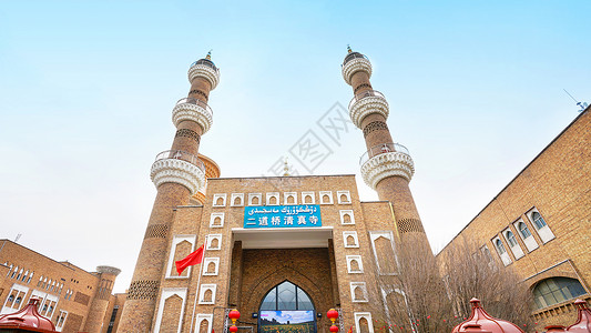 新疆乌鲁木齐二道桥清真寺背景图片