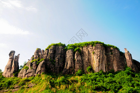 韶关旅游奇异造型的石头山背景