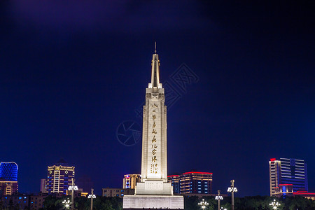 八一南昌南昌八一广场夜景背景