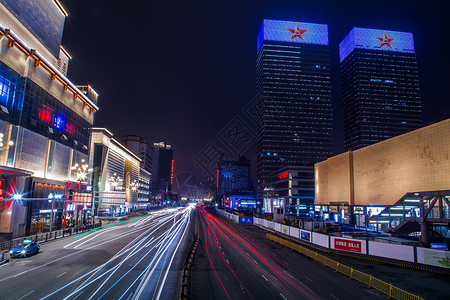 南昌八一路夜景高清图片