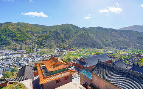 五台山日出五台山塔院寺背景