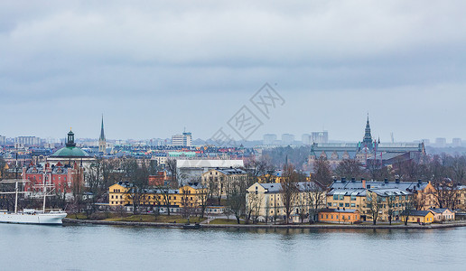 俯瞰瑞典首都斯德哥尔摩城市风光图片