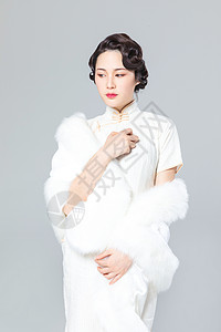 旗袍女性外套背景图片