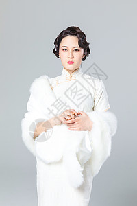 旗袍女性外套背景图片