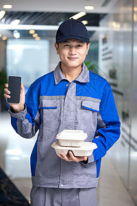 外卖员送餐背景图片