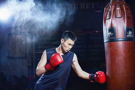男性拳击运动员背景图片