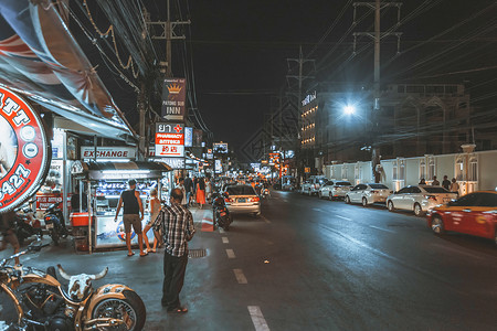 泰国普吉岛夜市背景图片