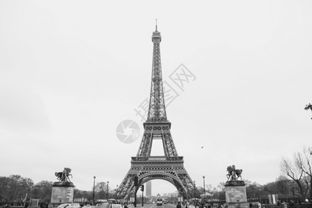 巴黎公园巴黎埃菲尔铁塔背景
