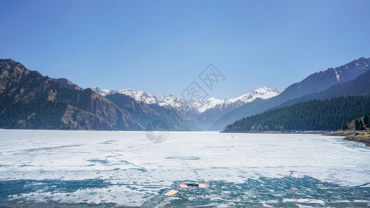 新疆西域新疆天山天池景区背景