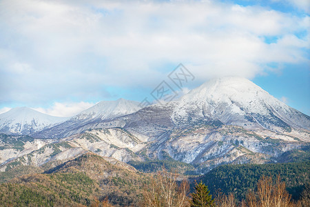 北海道知床半岛知床岳背景