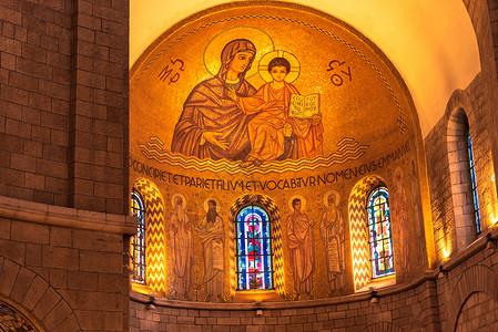 历史图标圣母升天教堂内景背景