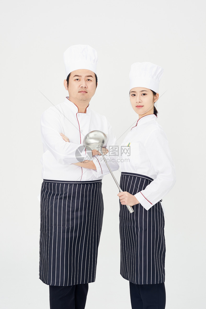 双人厨师形象图片