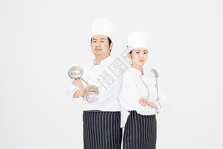 双人厨师形象高清图片