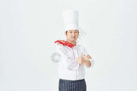 男性厨师形象背景图片