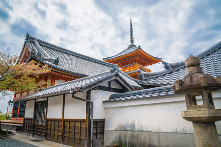 日本京都清水寺春季背景图片