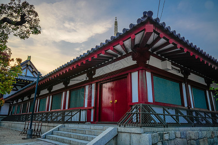 日本大阪四天王寺建筑背景图片