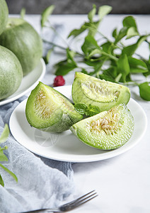 新鲜绿香瓜图片
