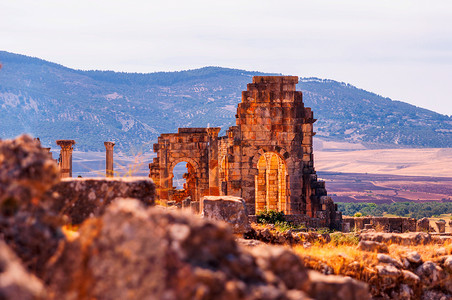 摩洛哥旅行摩洛哥梅克内斯古罗马遗址背景