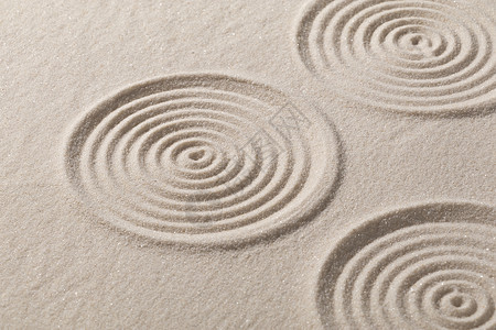 禅意纹理沙盘沙子背景