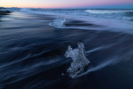 冰岛钻石沙滩背景