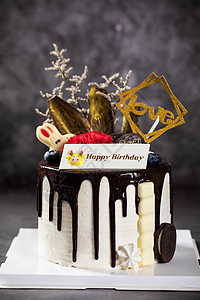 巧克力生日蛋糕背景图片