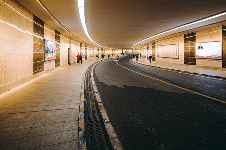 曲线构图中国科学技术大学地下通道背景