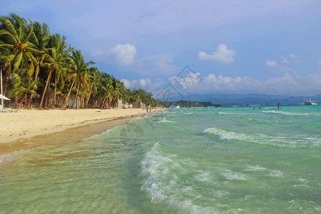 长滩岛沙滩菲律宾长滩岛海滩背景