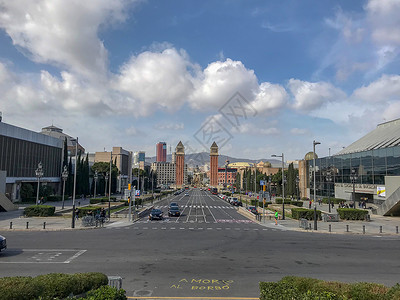 西班牙巴塞罗那西班牙广场风光图片