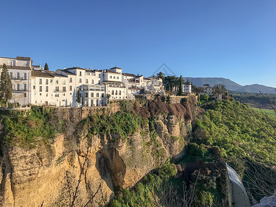 西班牙龙达新桥风光背景