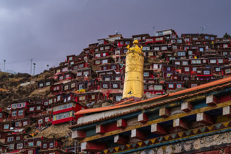 色达五明佛学院背景图片