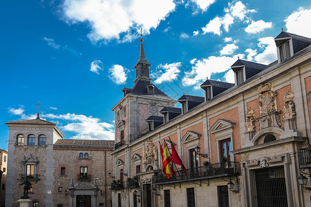 plazadelavilla西班牙马德里市政广场背景