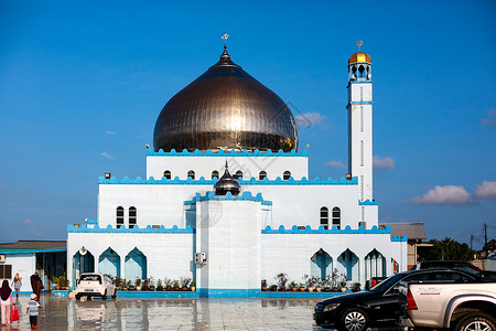 马来西亚仙本那蓝色清真寺仙本那蓝色清真寺背景
