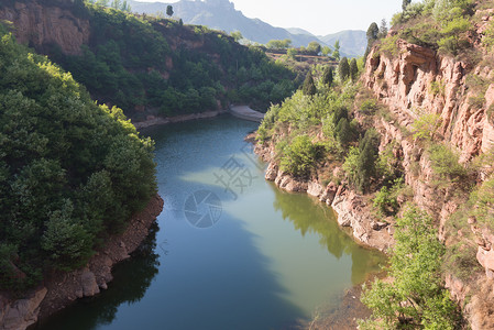 女娲伏羲郑州伏羲大峡谷风光背景