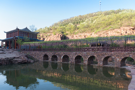 郑州伏羲大峡谷风光背景图片