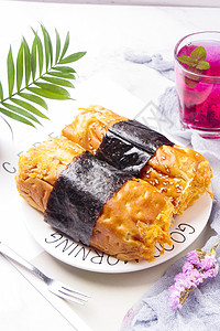 烤海苔卷海苔卷蛋糕背景
