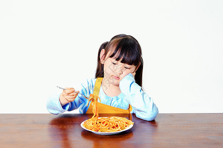 厌食症小女孩厌食背景