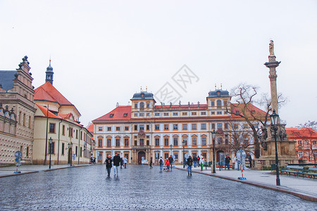 布拉格城堡广场高清图片
