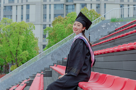 大学生毕业美女校园高清图片素材