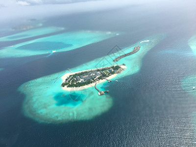 马尔代夫满月岛马尔代夫水飞航拍背景