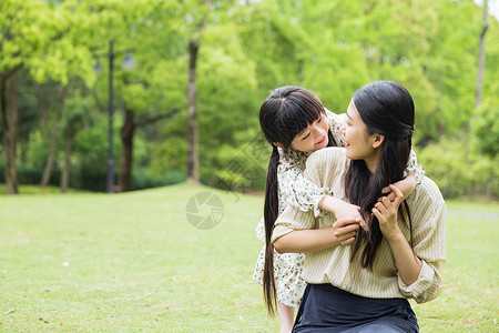 可爱母女背景图片