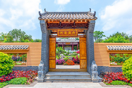 仿古青砖复古青砖建筑背景