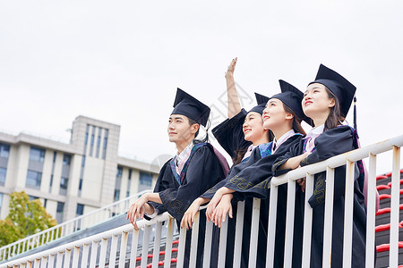 大学毕业生合影高清图片素材