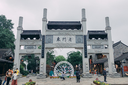 南京老门东街区背景图片