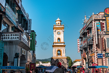 浙江横店影视城 广州街背景图片