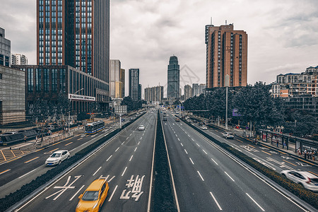 快车道都市景观大道风景背景