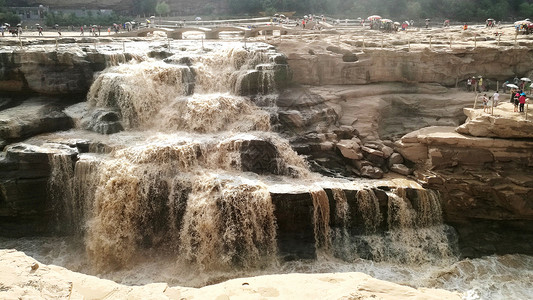 大西北揽胜黄河壶口瀑布背景图片