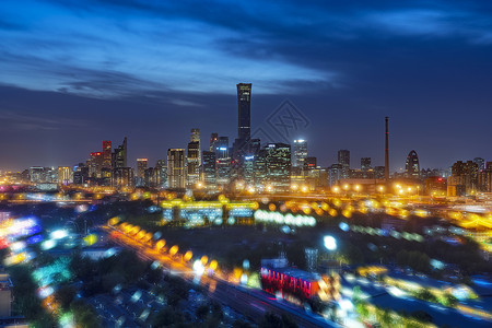 梦幻夜色北京国贸背景图片
